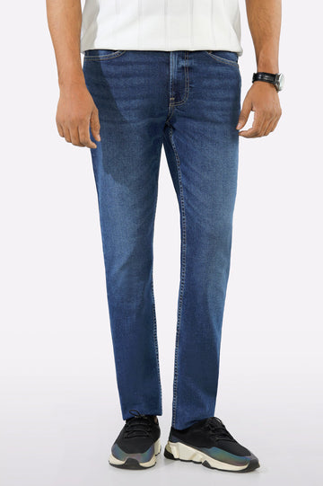 Dark Blue Modern Slim Fit Jeans