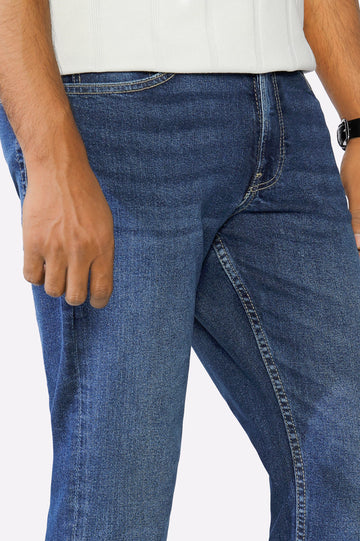 Dark Blue Modern Slim Fit Jeans