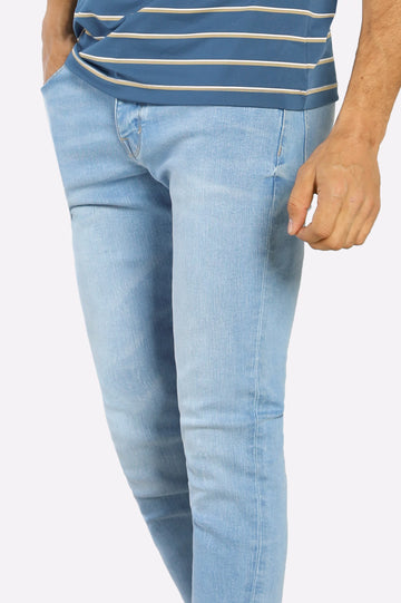 Light Blue Modern Slim Fit Jeans