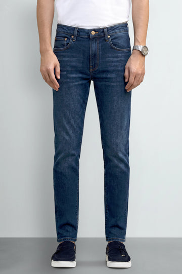 Dark Blue Straight Fit Jeans
