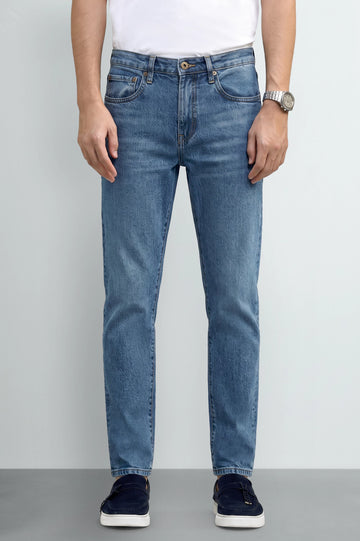 Medium Blue Straight Fit Jeans