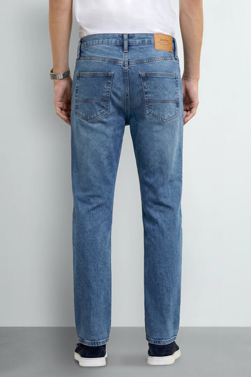 Medium Blue Straight Fit Jeans