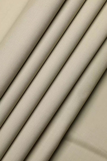 Beige Cotton Unstitched Fabric Suit for Mens