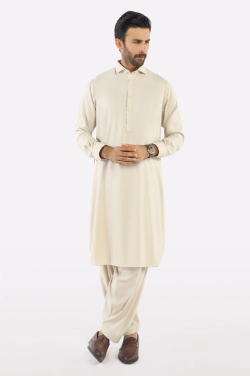 Beige Wash & Wear Fabric