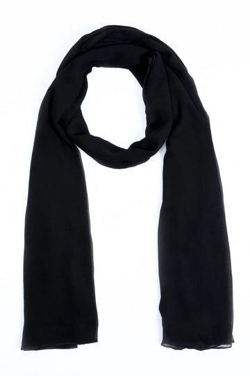 Women Black Chiffon Dupatta from Sohaye