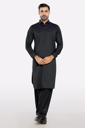 Black Latha Cotton Fabric