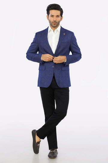 Men's Blue Check Blazer 