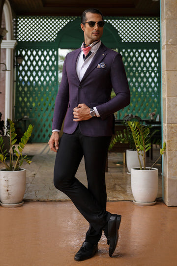 Purple Men Blazer