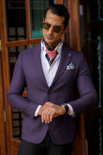 Purple Men Blazer