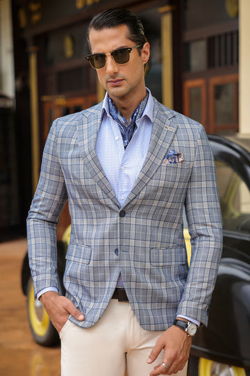Blue Check Blazer
