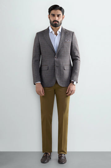 Brown Check Blazer
