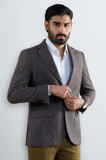 Brown Check Blazer