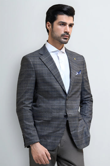 Men's Two Button Glen Plaid Blazer