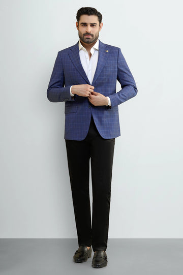 Blue Check Blazer for Men