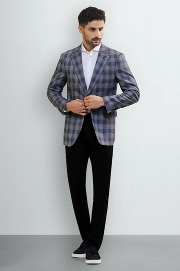 Blue Check Blazer