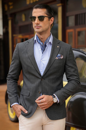 Dark Green Textured Blazer