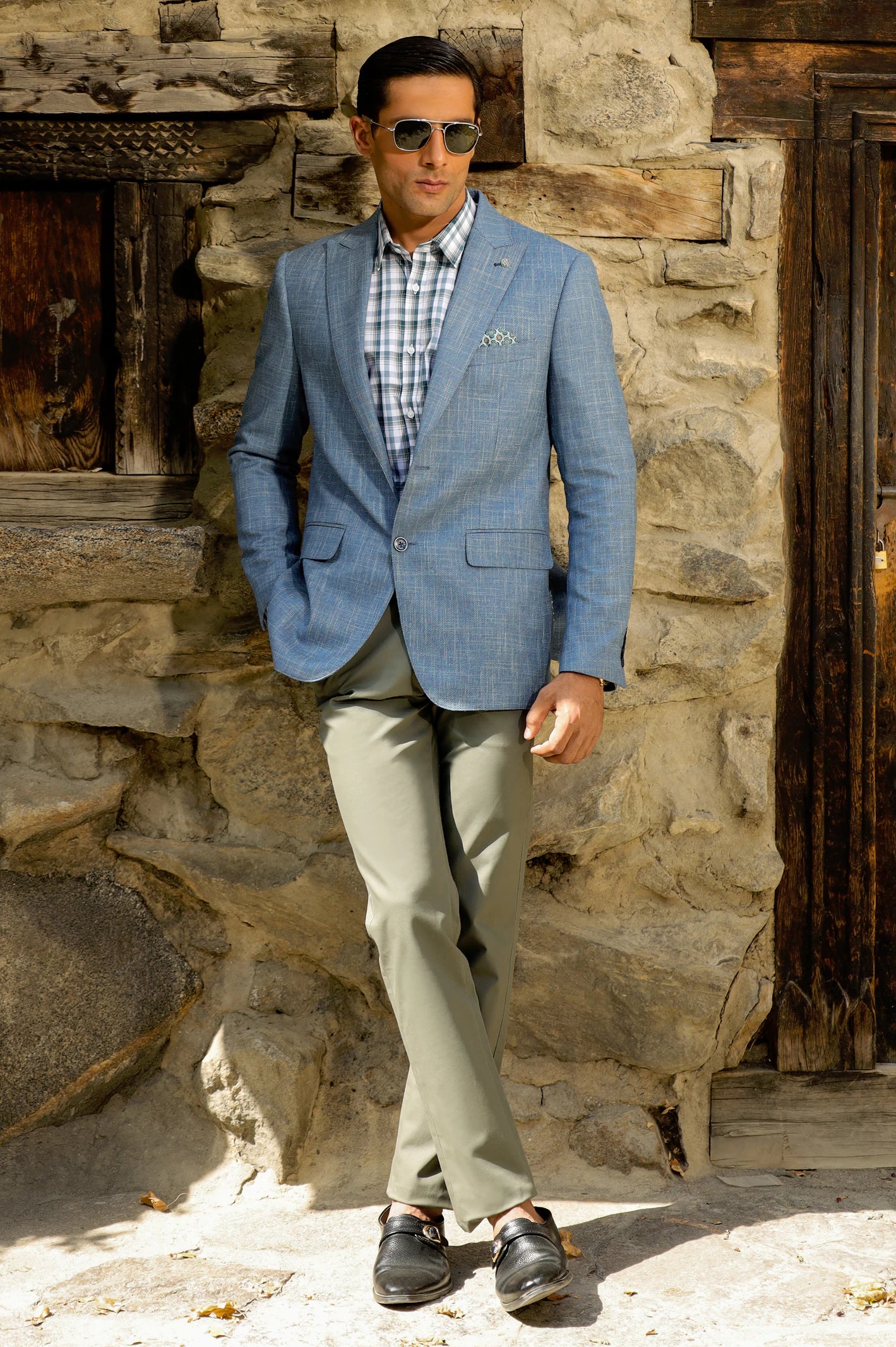 Light blue top coat mens