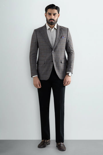 Brown Check Blazer