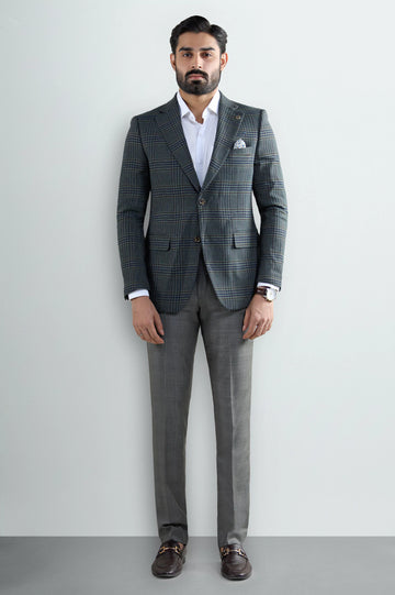 Green Check Blazer