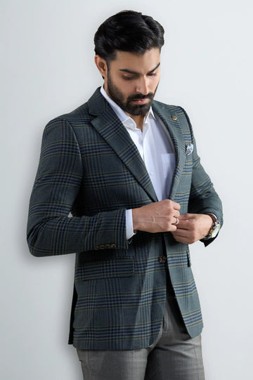 Green Check Blazer