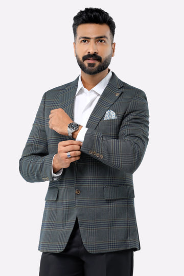Green Check Blazer