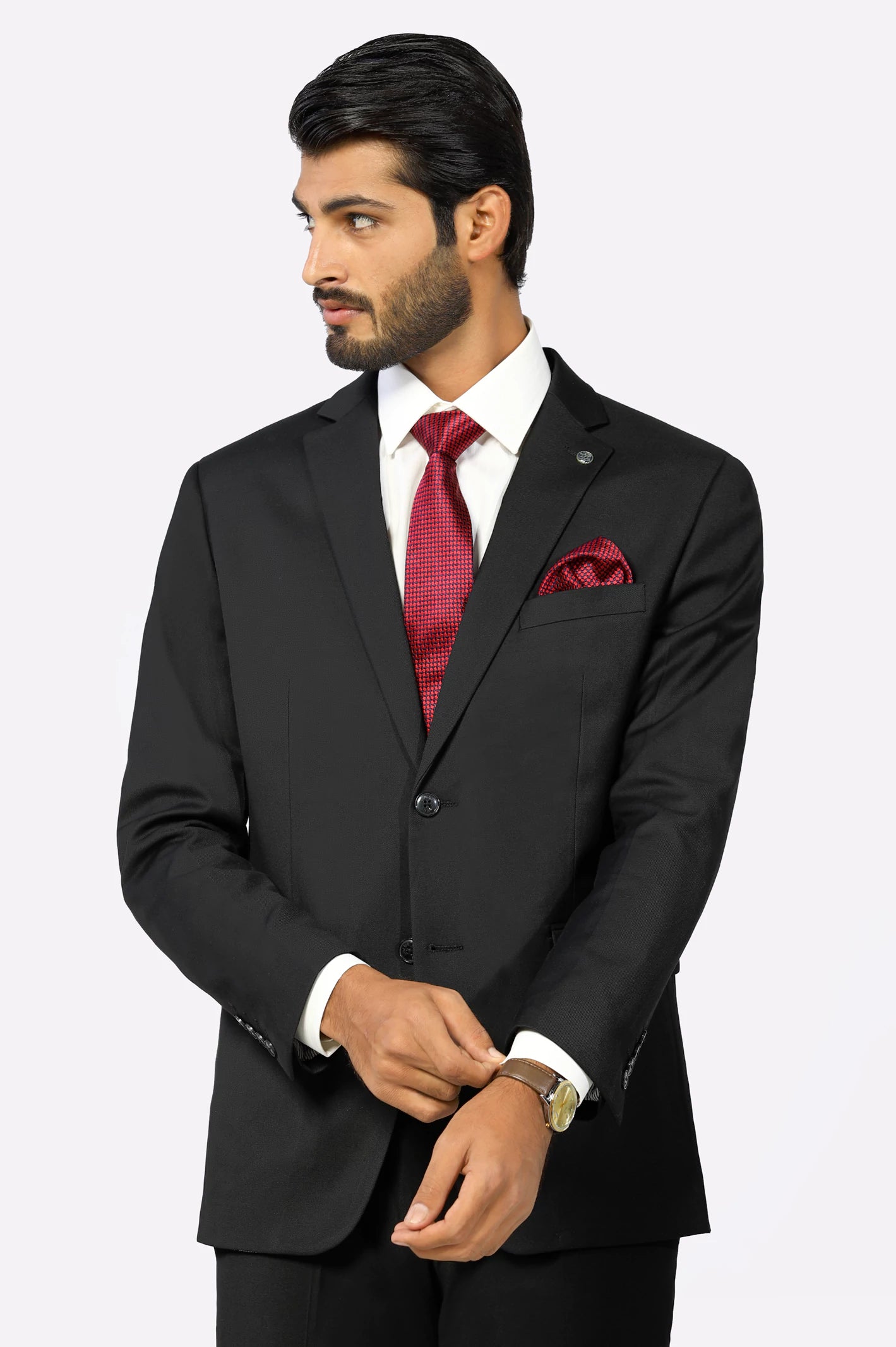 Men's Black Formal 2PC Suit 