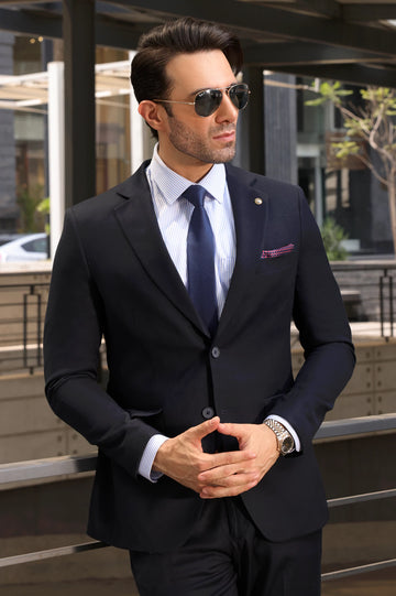 Navy Blue Formal 2PC Suit