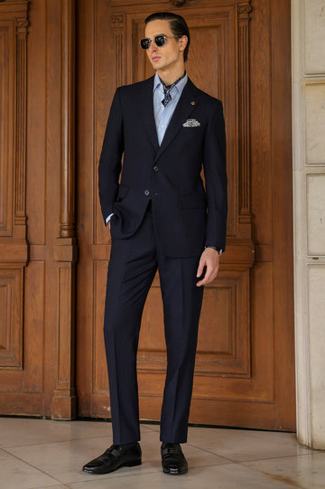 Navy Blue Formal 2PC Suit
