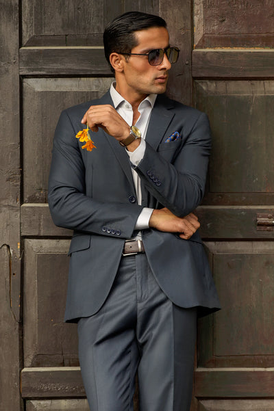 Blue 2PC Suiting From Diners