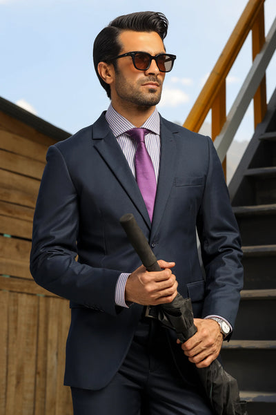 Navy Blue 2PC Suiting From Diners