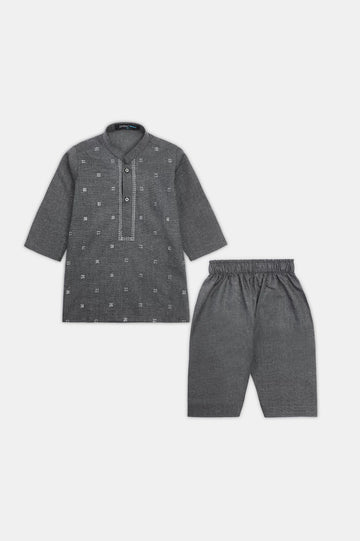 Dark Grey Infant Kurta Shalwar