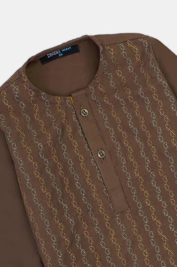 Brown Infant Kurta Shalwar