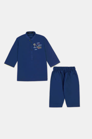 Royal Blue Infant Kurta Shalwar