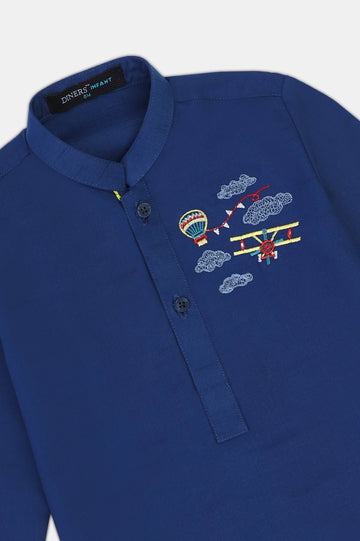 Royal Blue Infant Kurta Shalwar