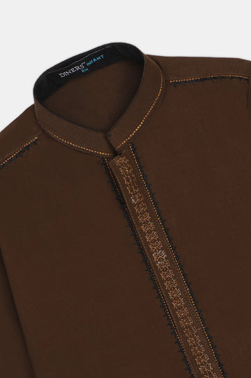 Brown Infant Kurta Shalwar