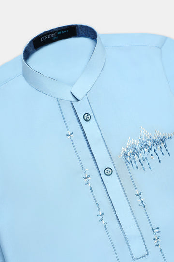 Sky Blue Infant Kurta Shalwar