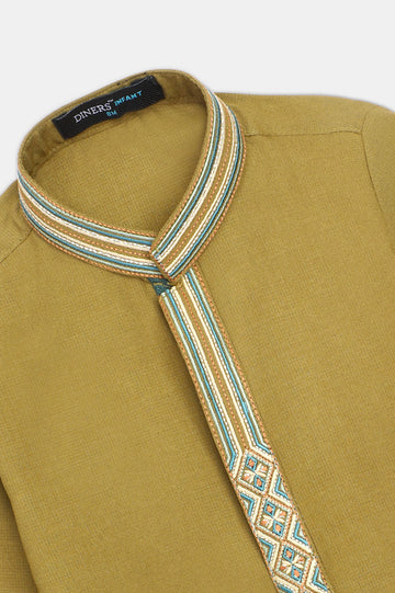 Olive Infant Kurta Shalwar
