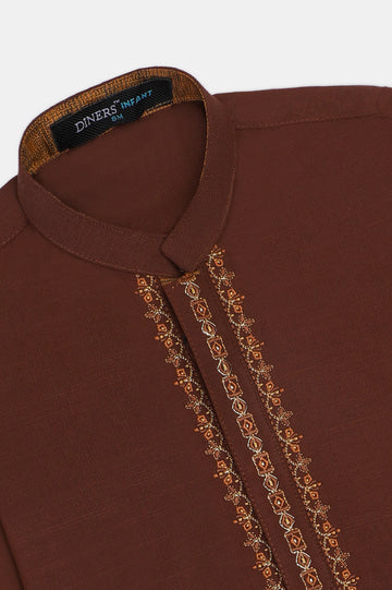 Brown Infant Kurta Shalwar