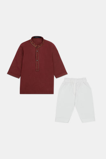 Maroon Infant Kurta Shalwar