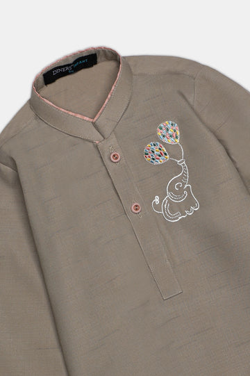Beige Infant Kurta Shalwar