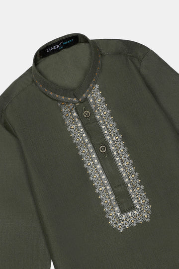 Dark Green Infant Kurta Shalwar