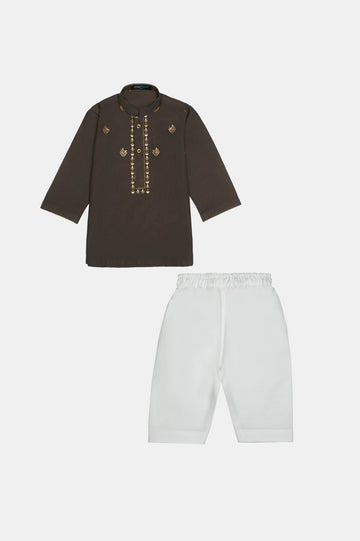 Brown Infant Kameez Shalwar