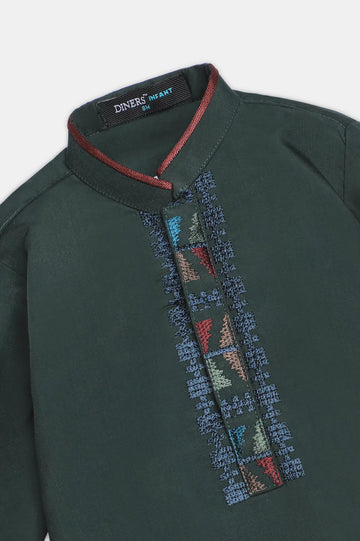 Dark Green Infant Kurta Shalwar