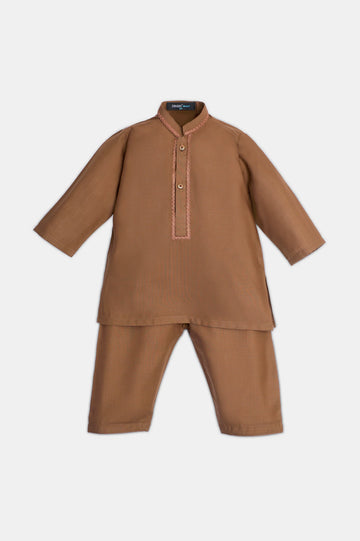 Brown Infant Kurta Shalwar