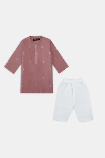 Pink Infant Screen Printed Kurta Shalwar