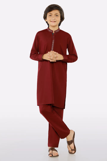 Maroon Boys Kurta Pajama