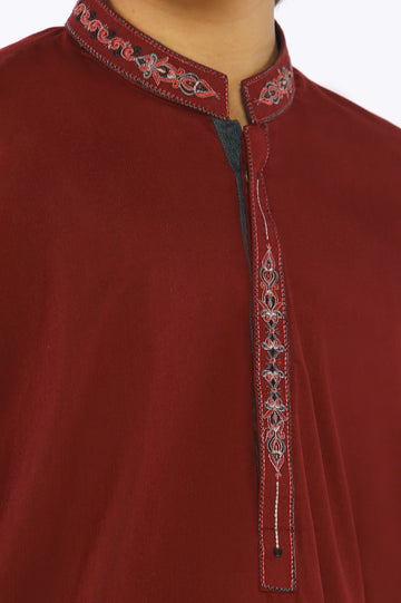 Maroon Boys Kurta Pajama