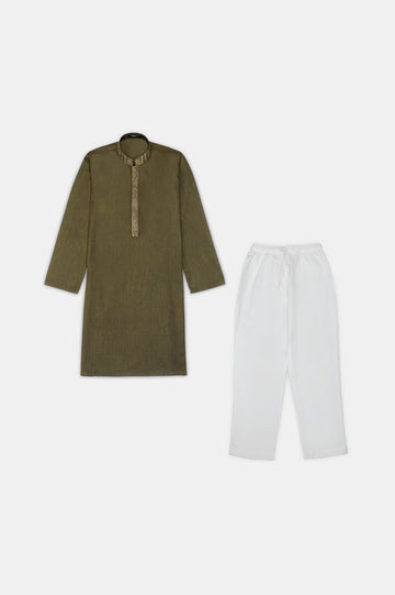 Dark Green Boys Kurta Pajama