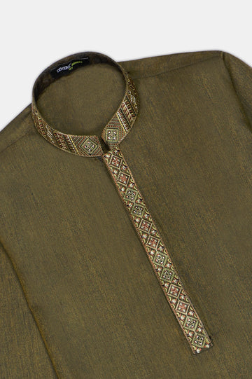 Dark Green Boys Kurta Pajama