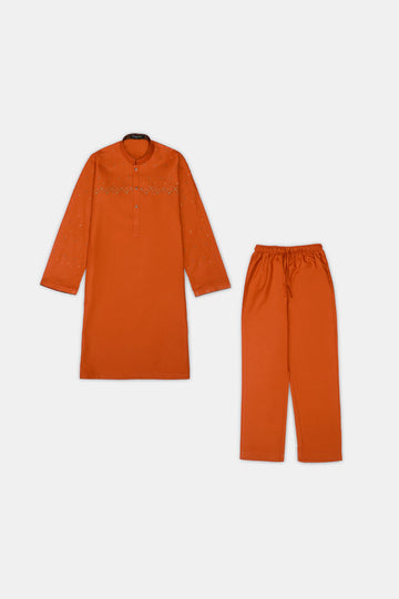 Rust Boys Kurta Pajama